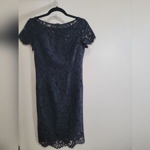 Ann Taylor black lace dress size 0